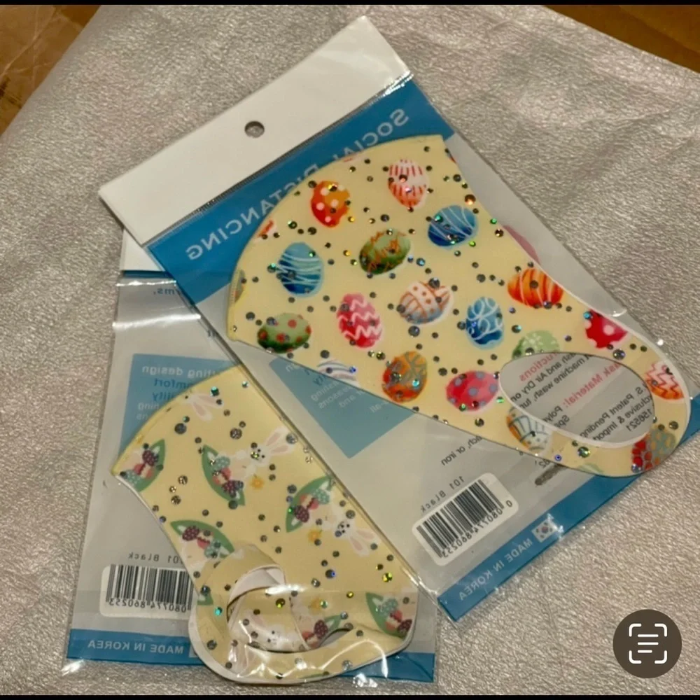 Social Distancing Reusable Masks Easter Theme 2 Packs.